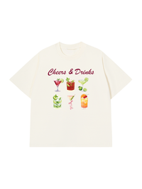 Áo Thun Relaxed Fit Cheers & Drinks