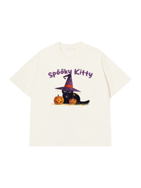 Áo Thun Relaxed Fit Spooky Kitty