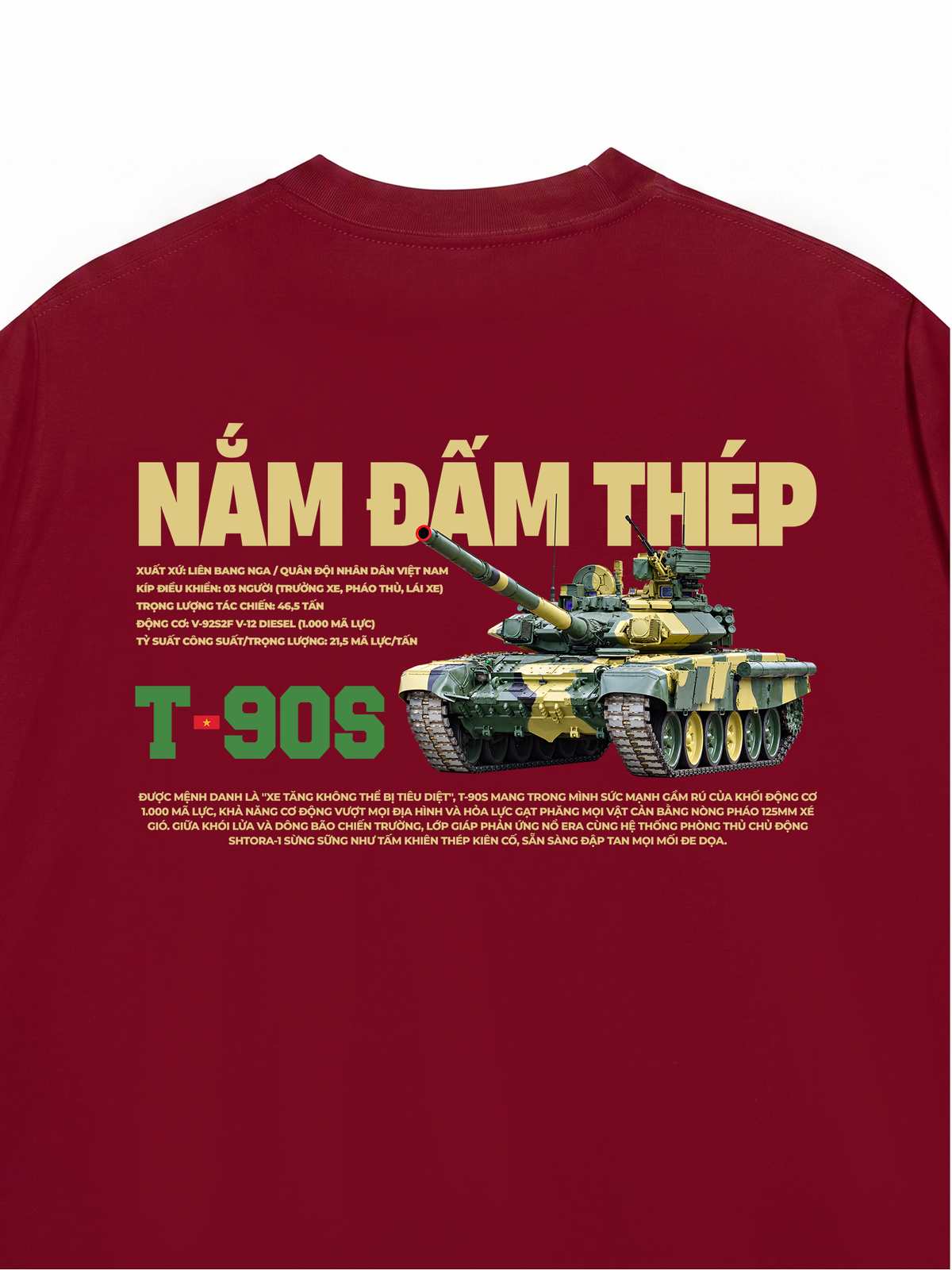 Áo Thun Relaxed Fit Nắm Đấm Thép T-90S
