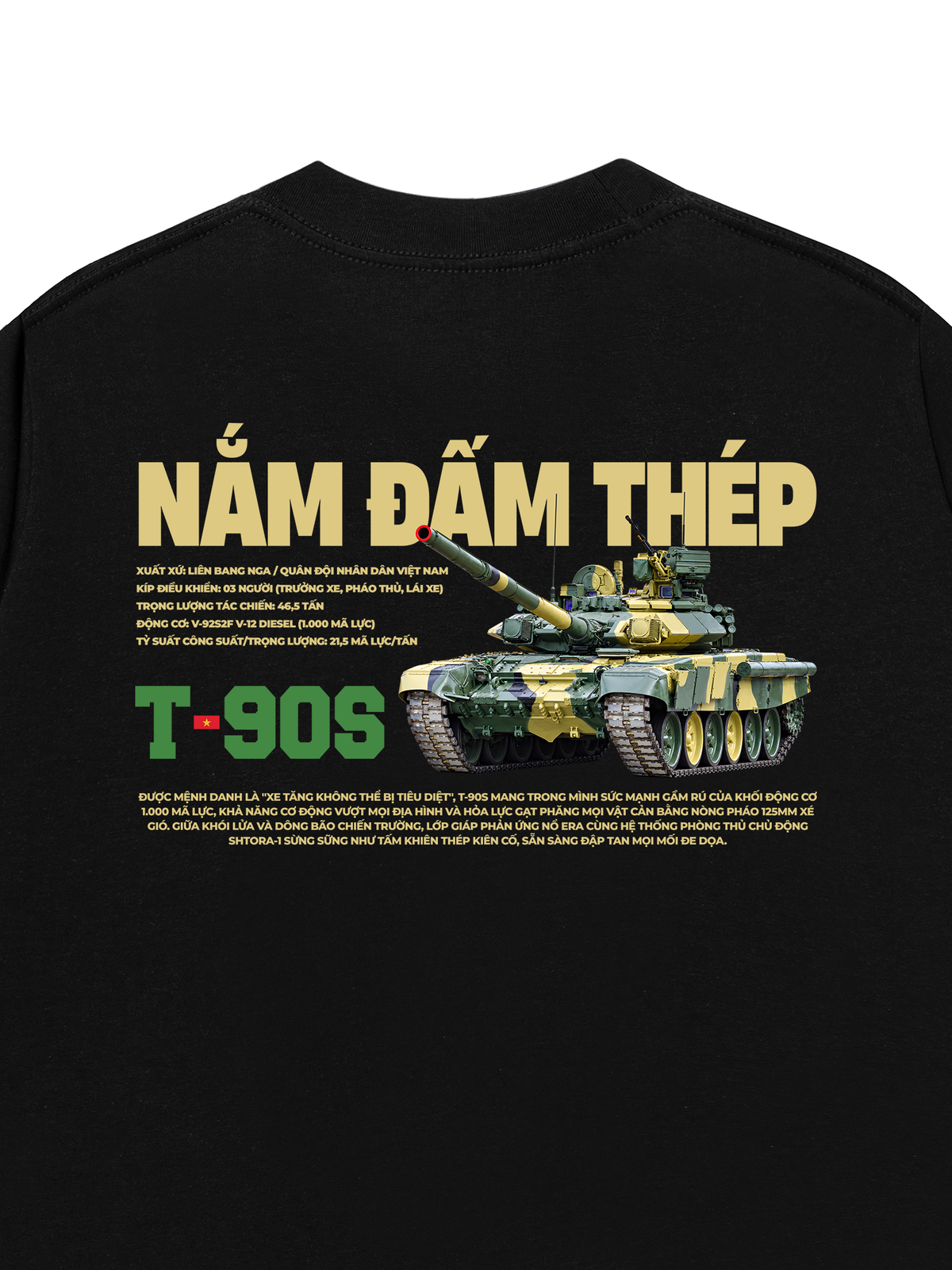 Áo Thun Relaxed Fit Nắm Đấm Thép T-90S