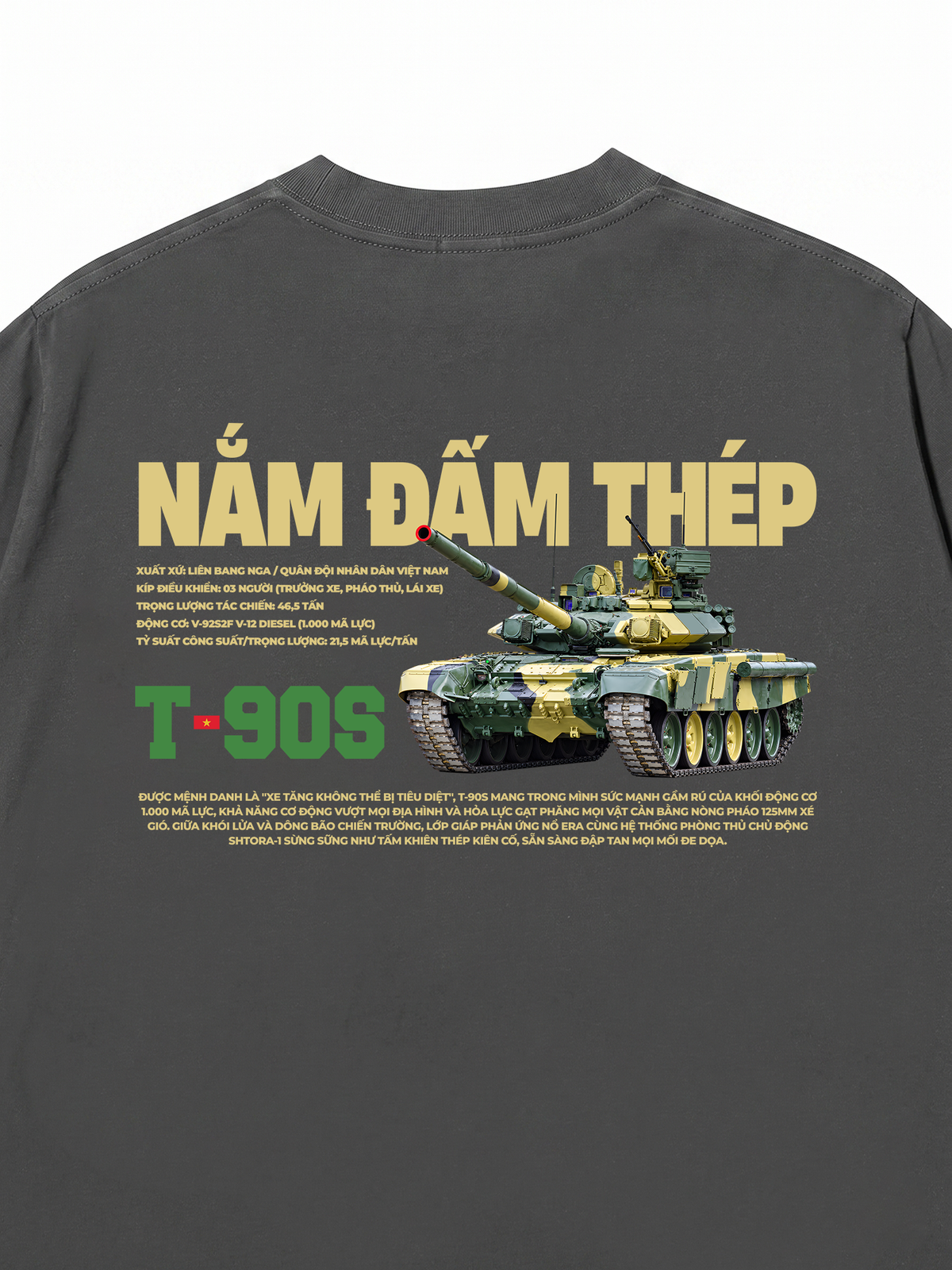 Áo Thun Relaxed Fit Nắm Đấm Thép T-90S