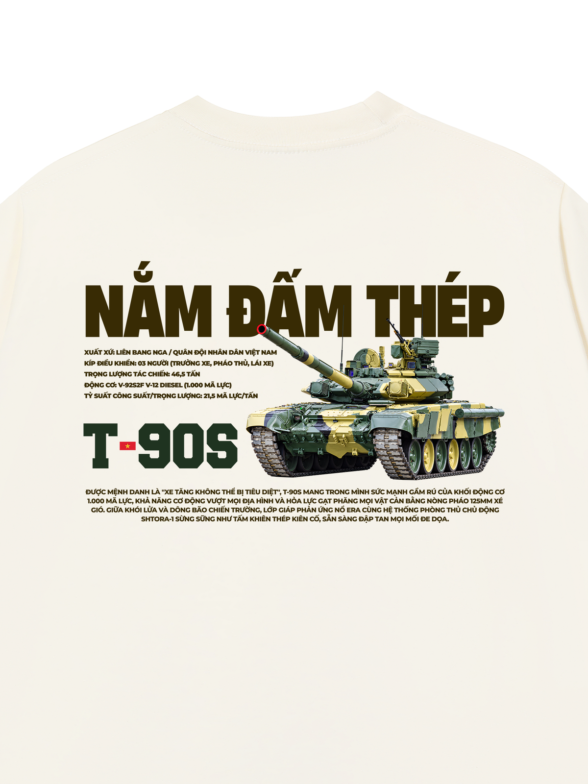 Áo Thun Relaxed Fit Nắm Đấm Thép T-90S