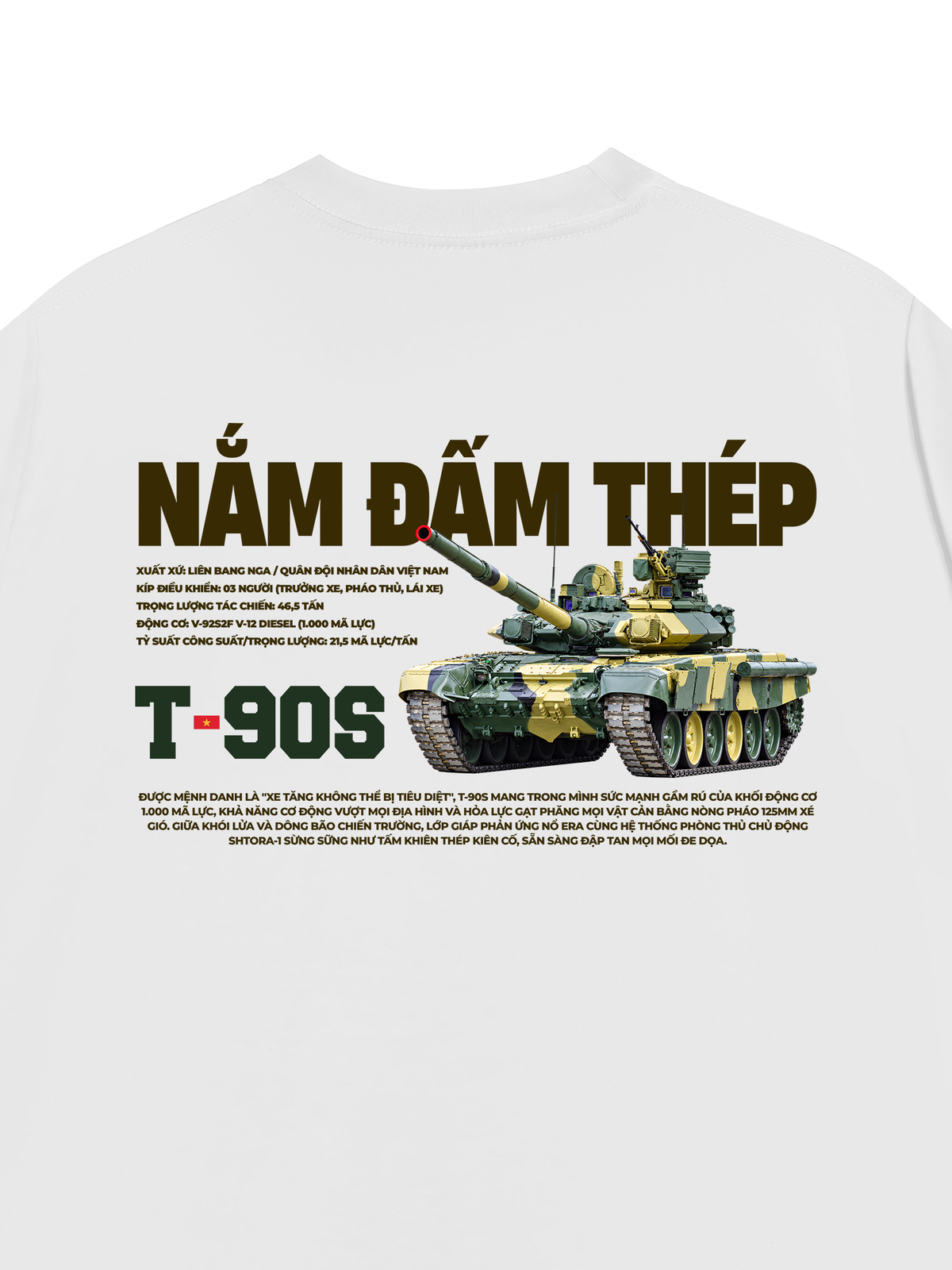 Áo Thun Relaxed Fit Nắm Đấm Thép T-90S