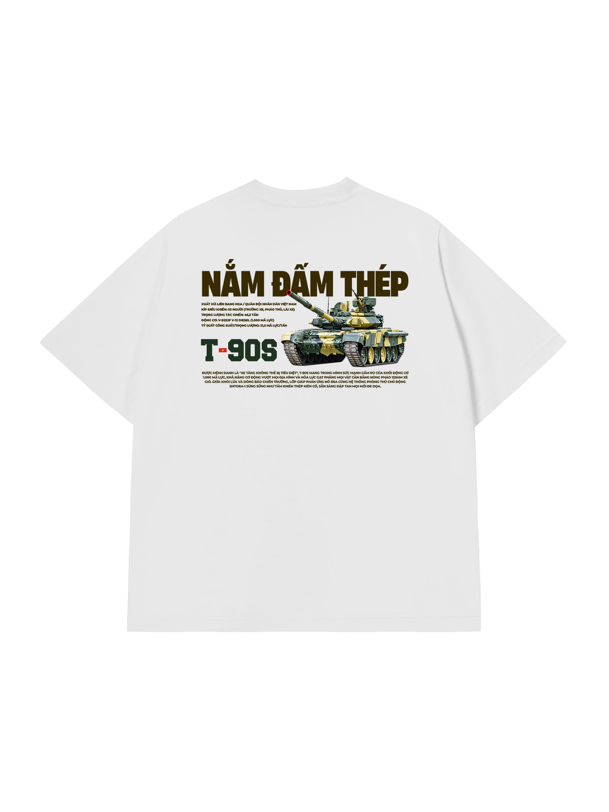 Áo Thun Relaxed Fit Nắm Đấm Thép T-90S