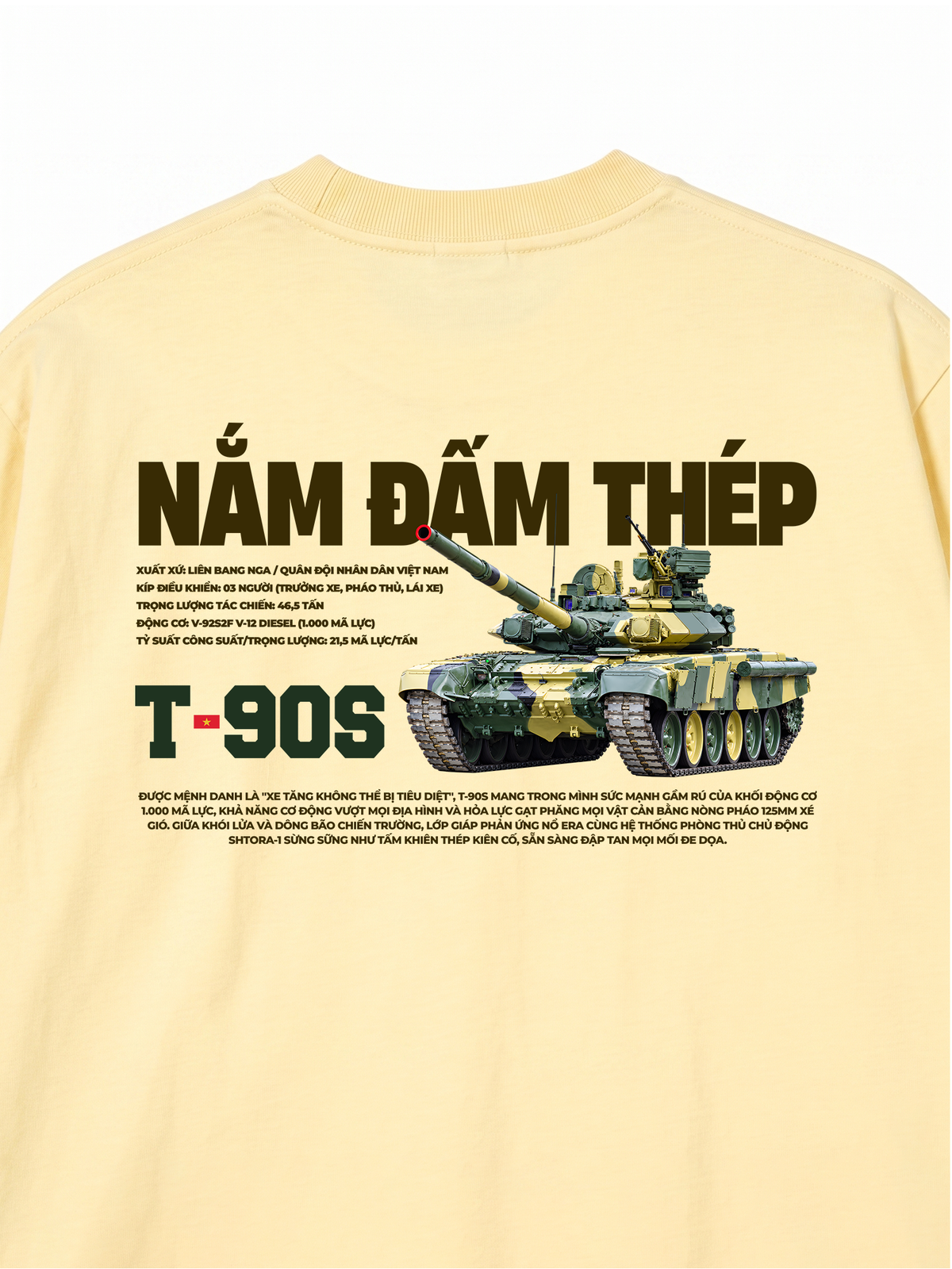 Áo Thun Relaxed Fit Nắm Đấm Thép T-90S