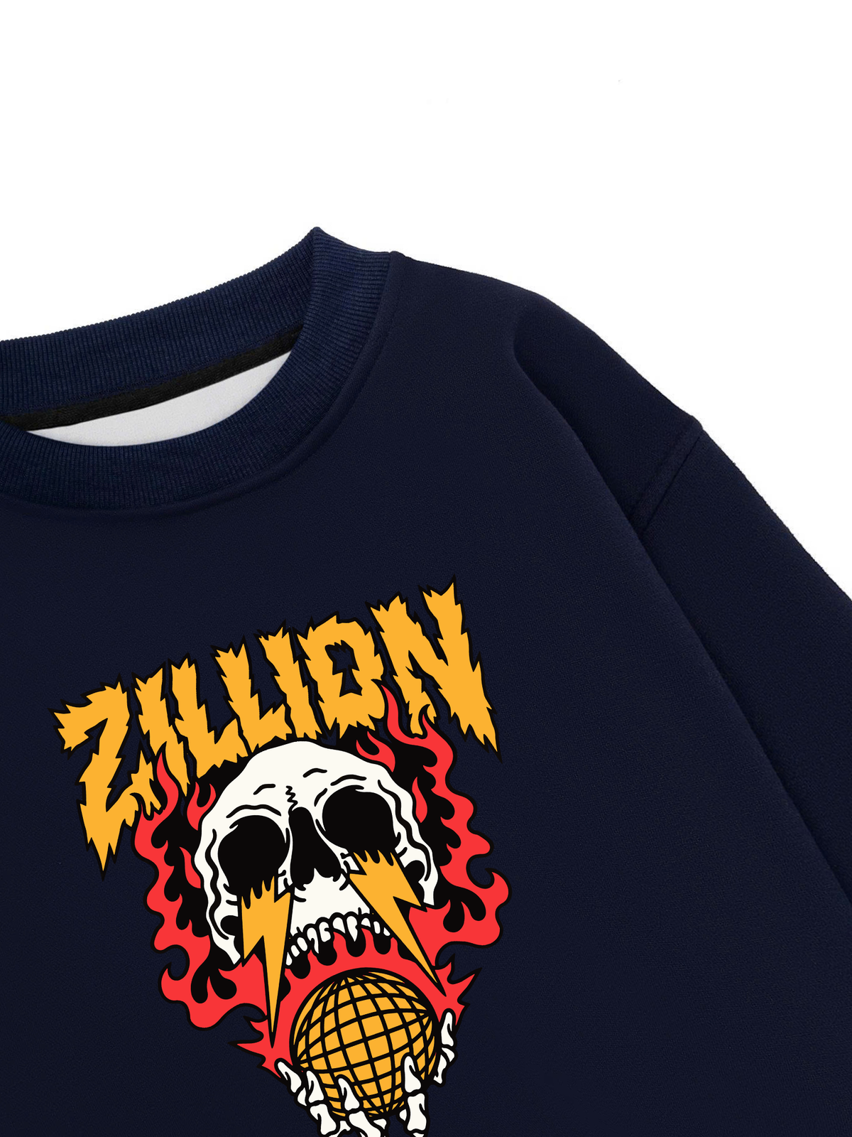 Áo Sweater Nỉ Hai Da Skull Global
