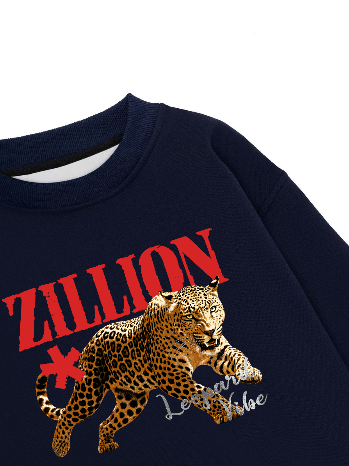 Áo Sweater Nỉ Hai Da Zillion Leopard Vibe