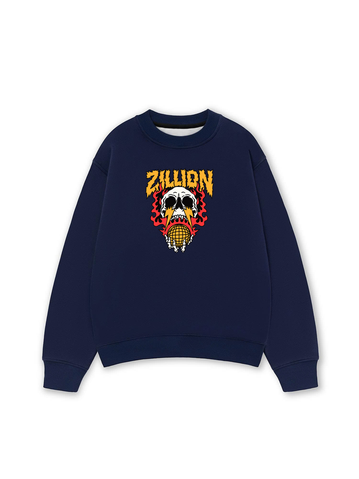 Áo Sweater Nỉ Hai Da Skull Global