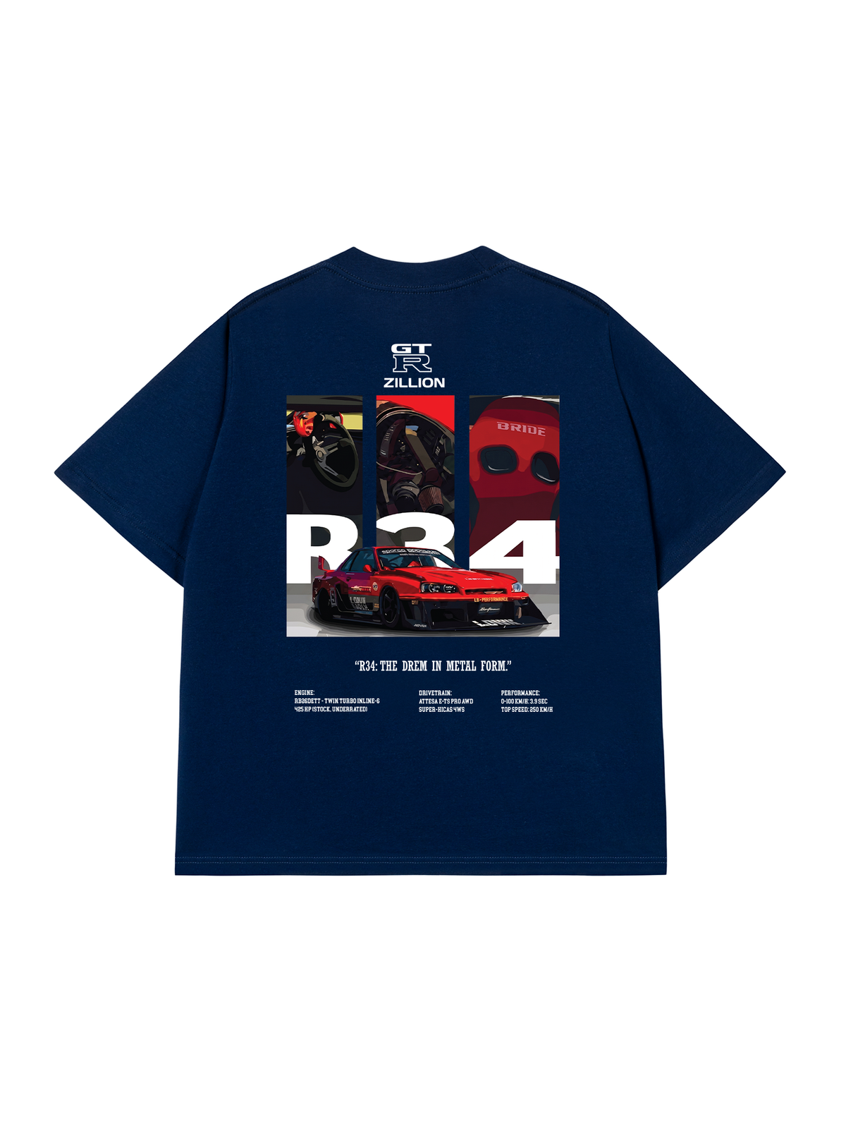 Áo Thun Relaxed Fit Car Zillion GT R