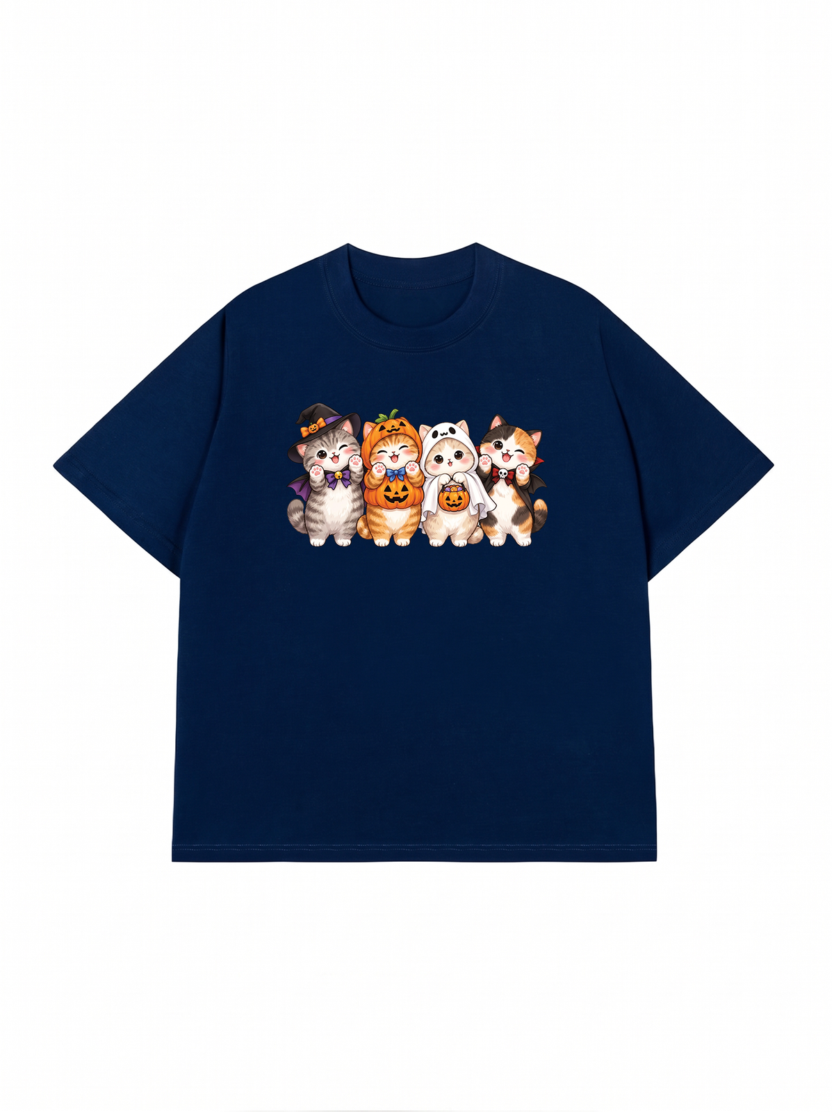 Áo Thun Relaxed Fit Meow Halloween