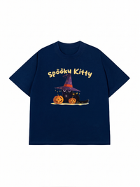 Áo Thun Relaxed Fit Spooky Kitty