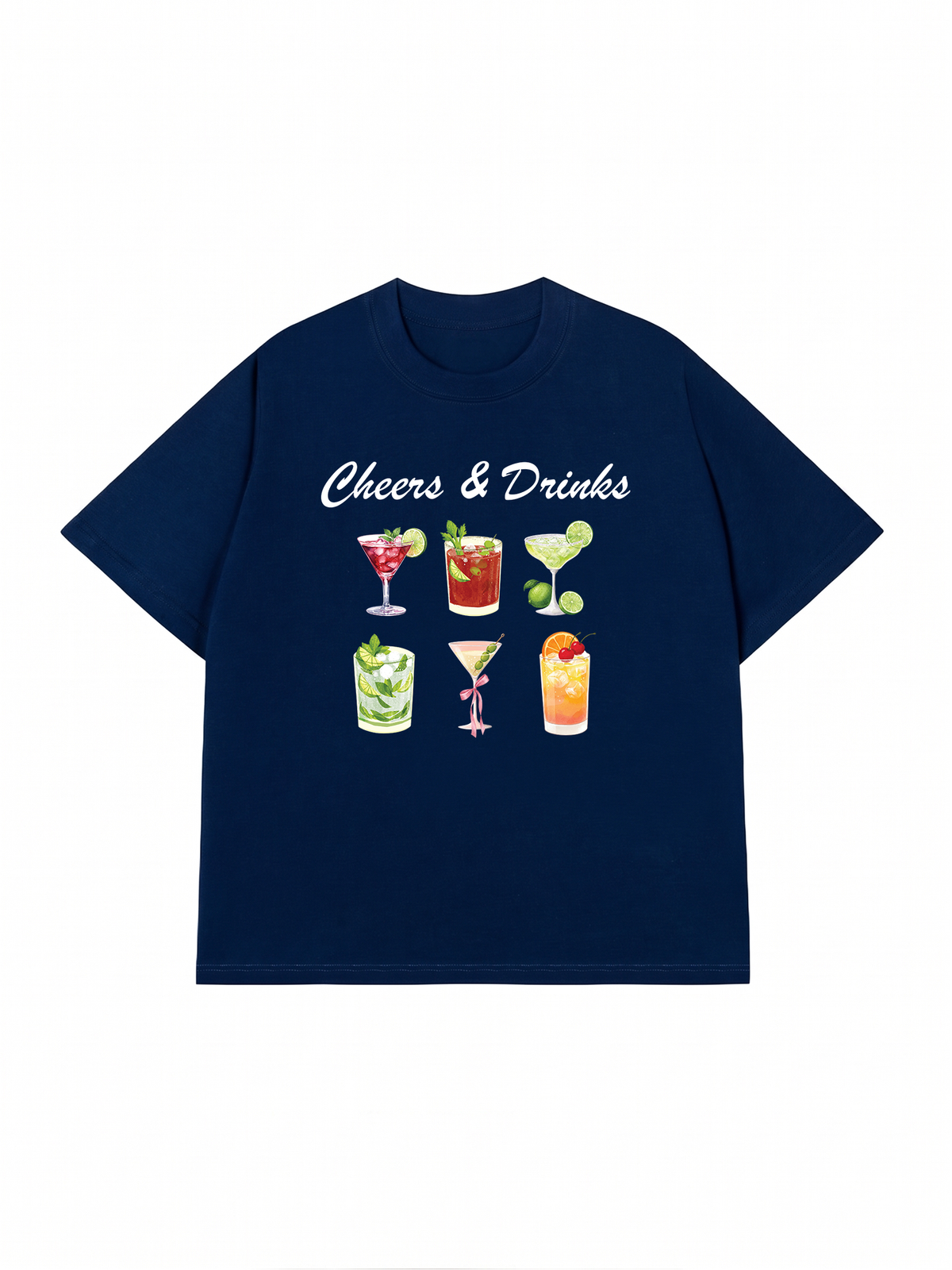 Áo Thun Relaxed Fit Cheers & Drinks
