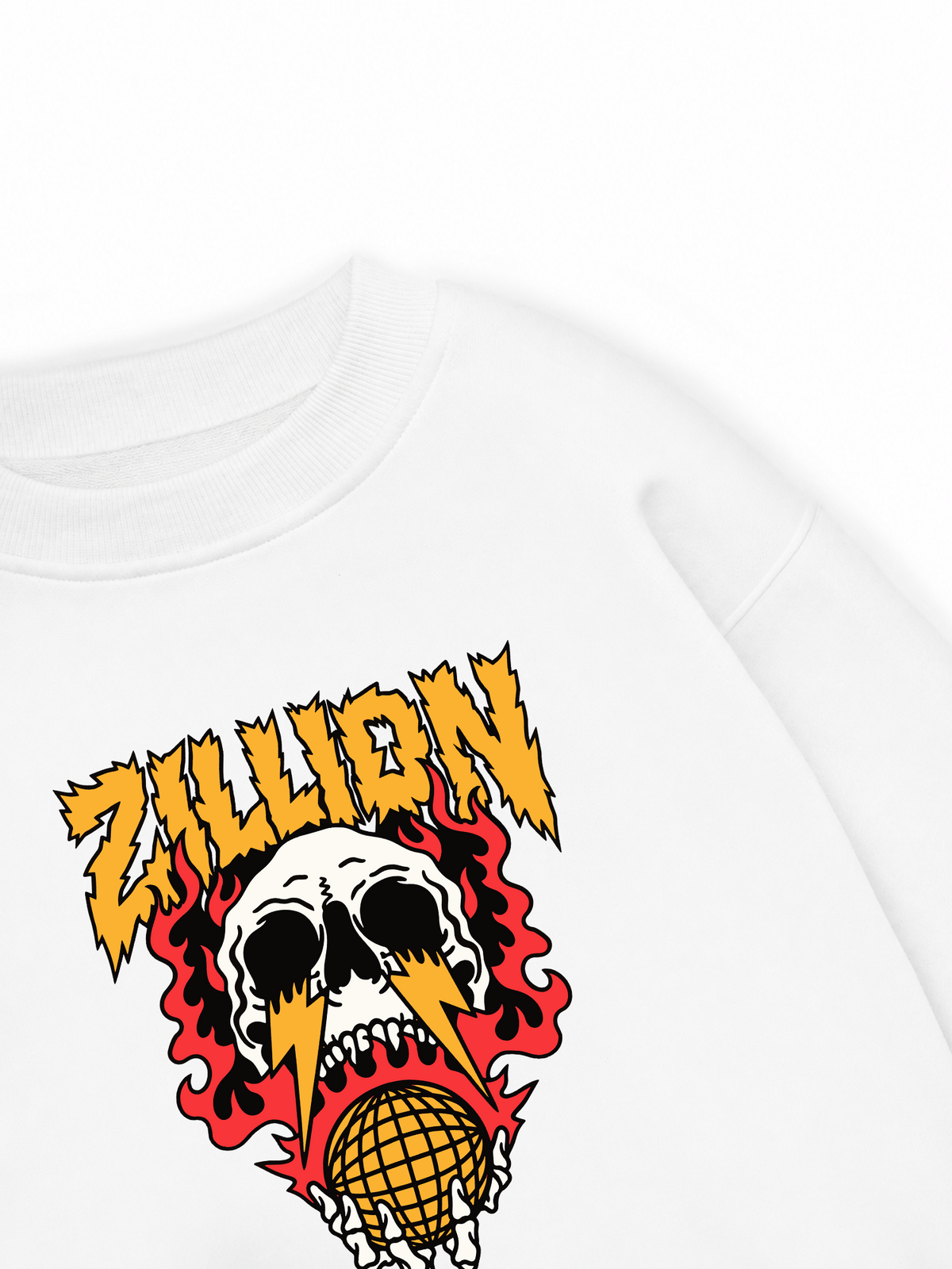 Áo Sweater Nỉ Hai Da Skull Global