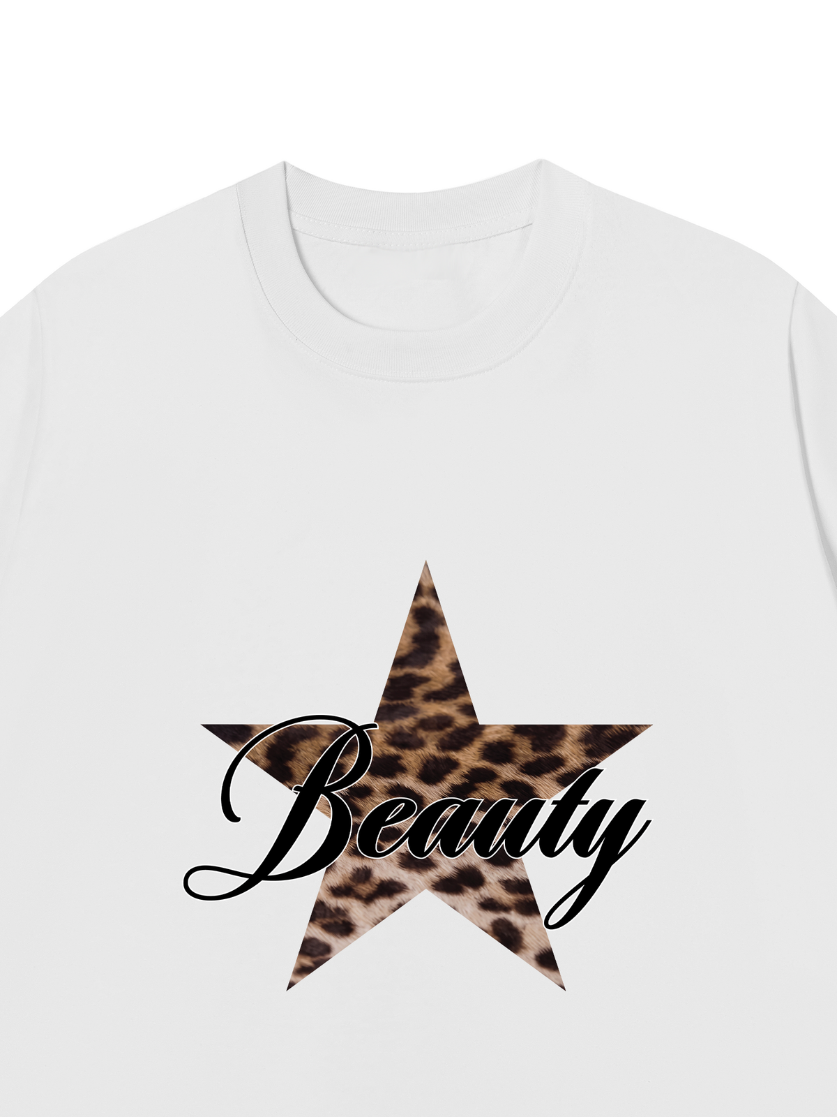 Áo Thun Relaxed Fit Beauty Leopard Star