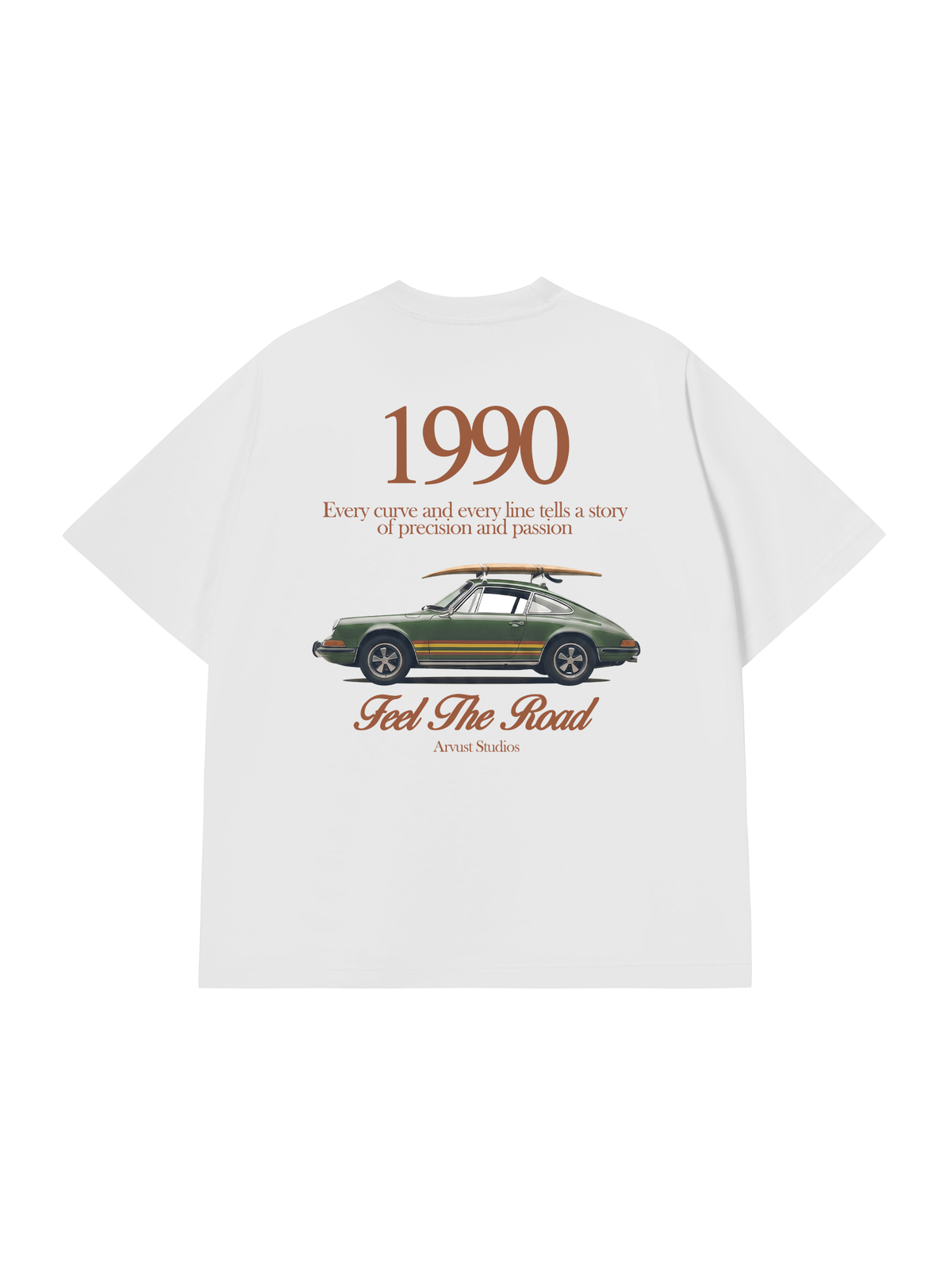 Áo Thun Relaxed Fit Car Feel The Road