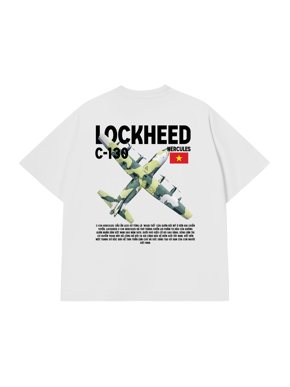 Áo Thun Relaxed Fit Việt Nam Lockheed C-130 Hercules