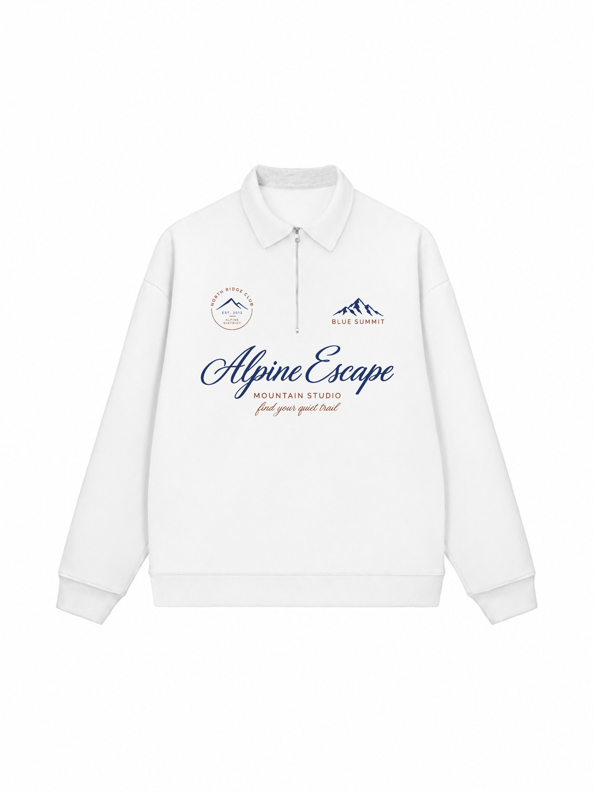 Áo Sweater Polo Nỉ Hai Da Alpine Escape