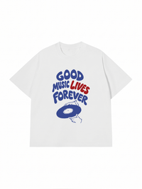Áo Thun Relaxed Fit Good Music Lives Forever