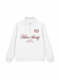Áo Sweater Polo Nỉ Hai Da Velour Society