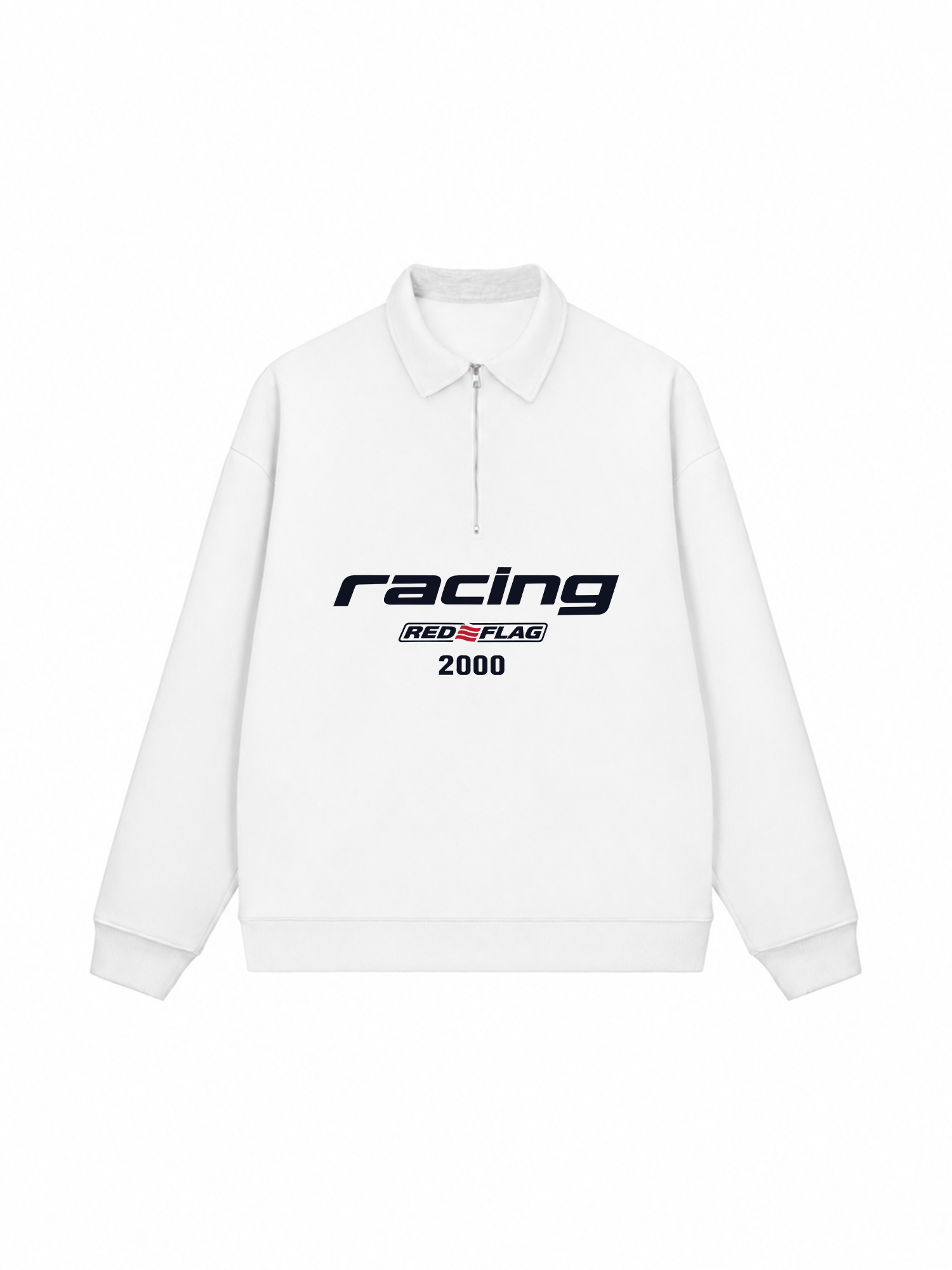 Áo Sweater Polo Nỉ Hai Da Racing Red Flag