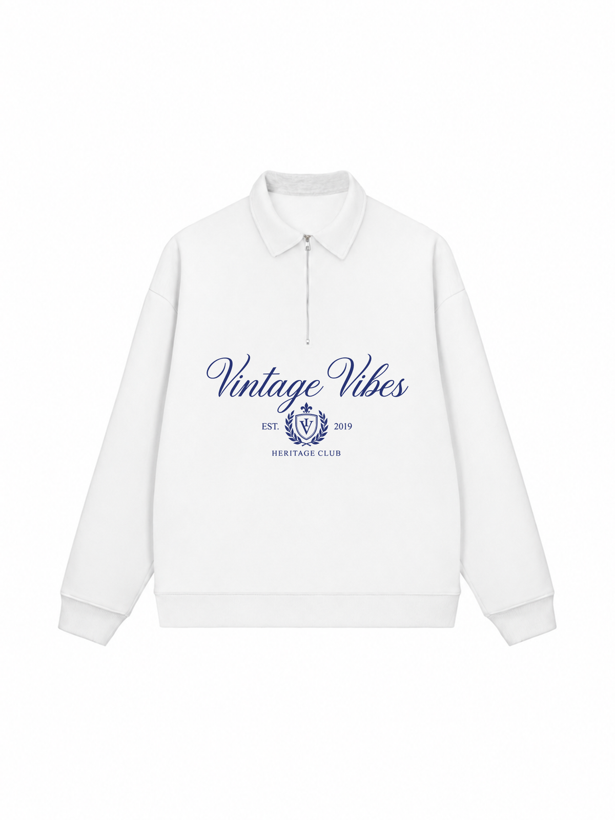 Áo Sweater Polo Nỉ Hai Da Vintage Vibe