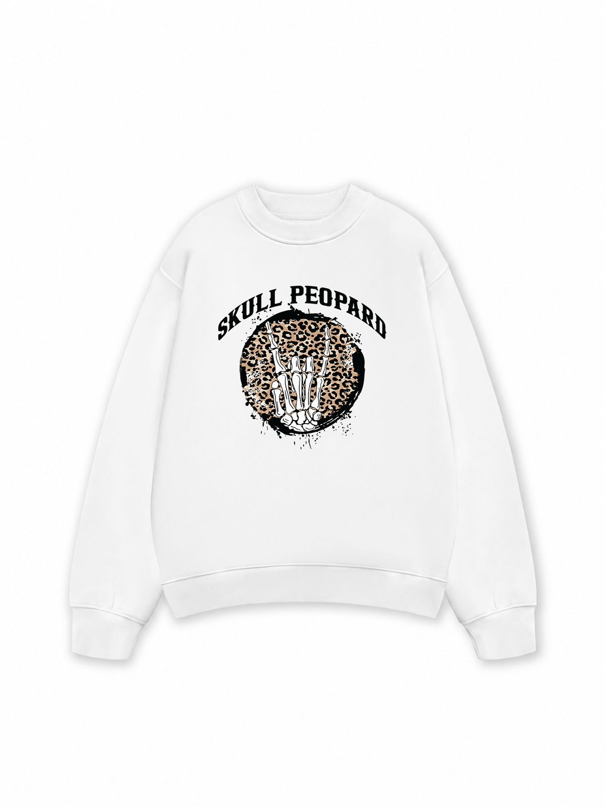 Áo Sweater Nỉ Hai Da Skull Leopard