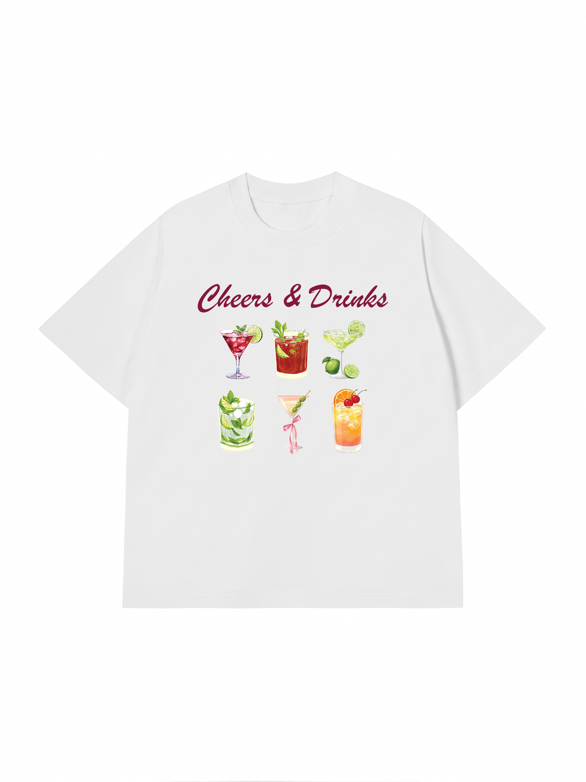Áo Thun Relaxed Fit Cheers & Drinks