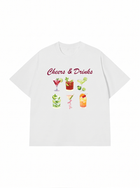 Áo Thun Relaxed Fit Cheers & Drinks