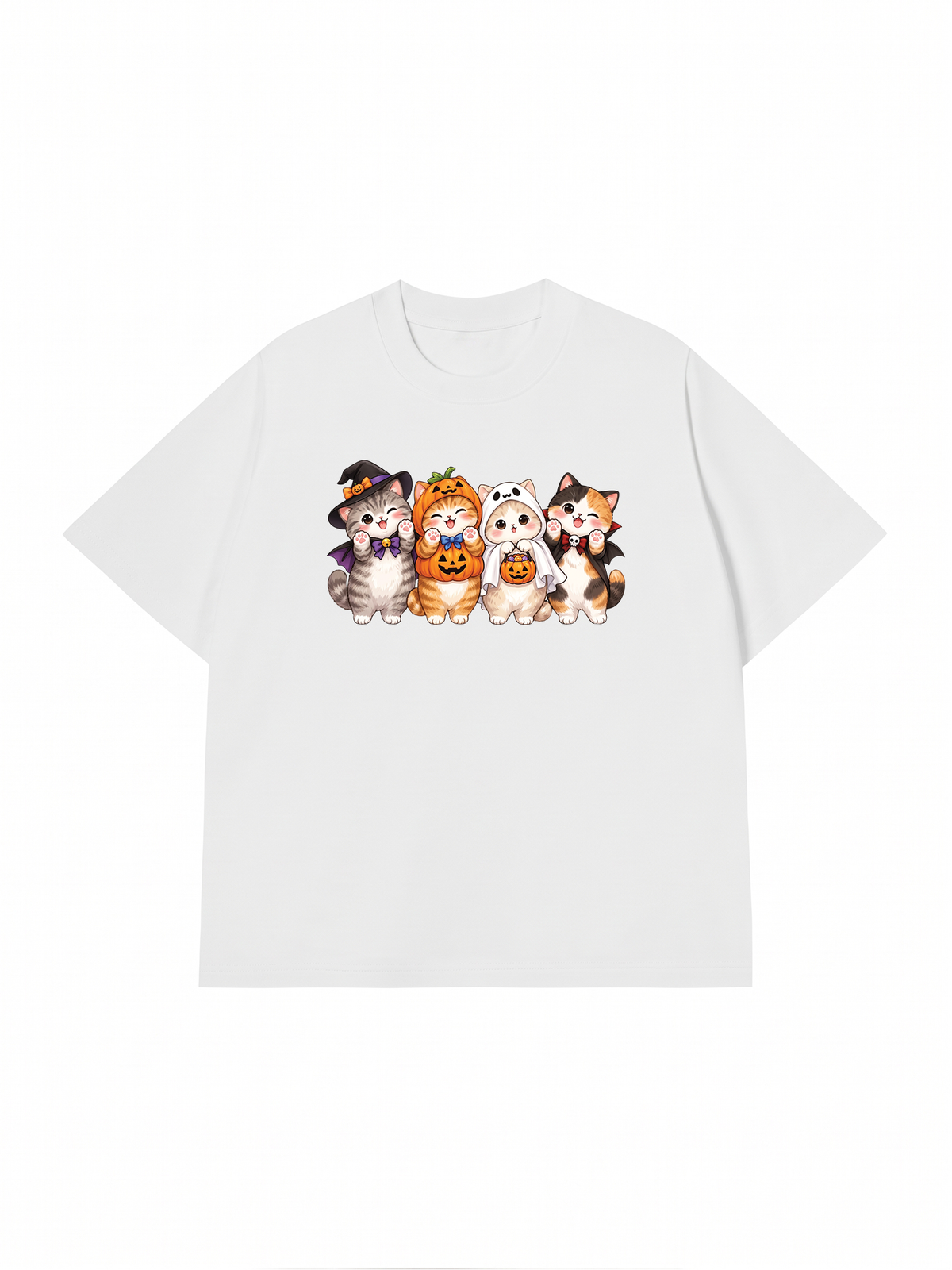 Áo Thun Relaxed Fit Meow Halloween