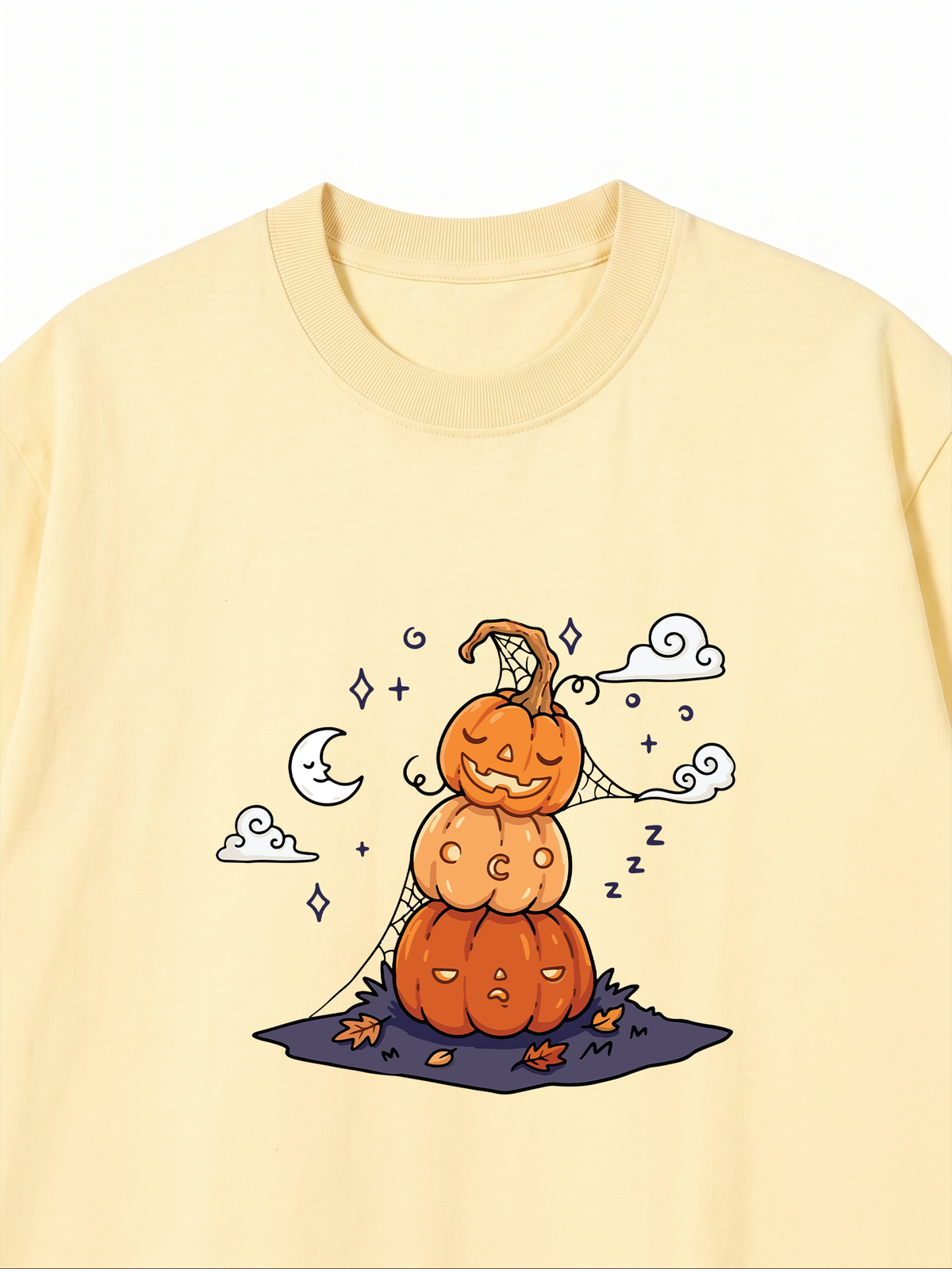 Áo Thun Relaxed Fit Sleepy Pumpkins