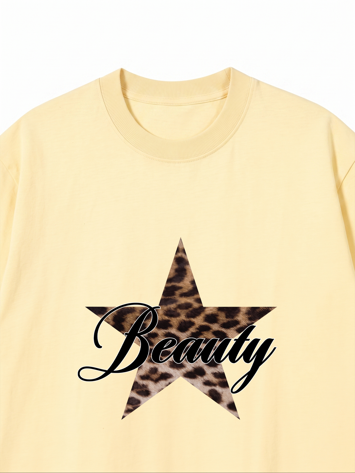 Áo Thun Relaxed Fit Beauty Leopard Star