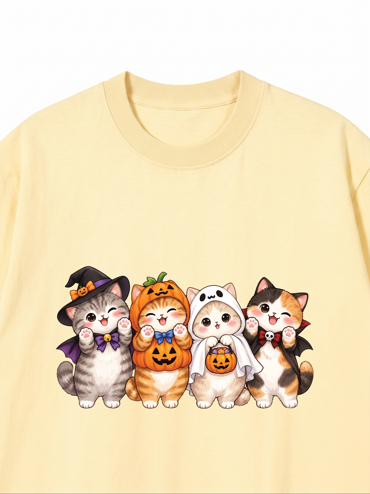 Áo Thun Relaxed Fit Meow Halloween
