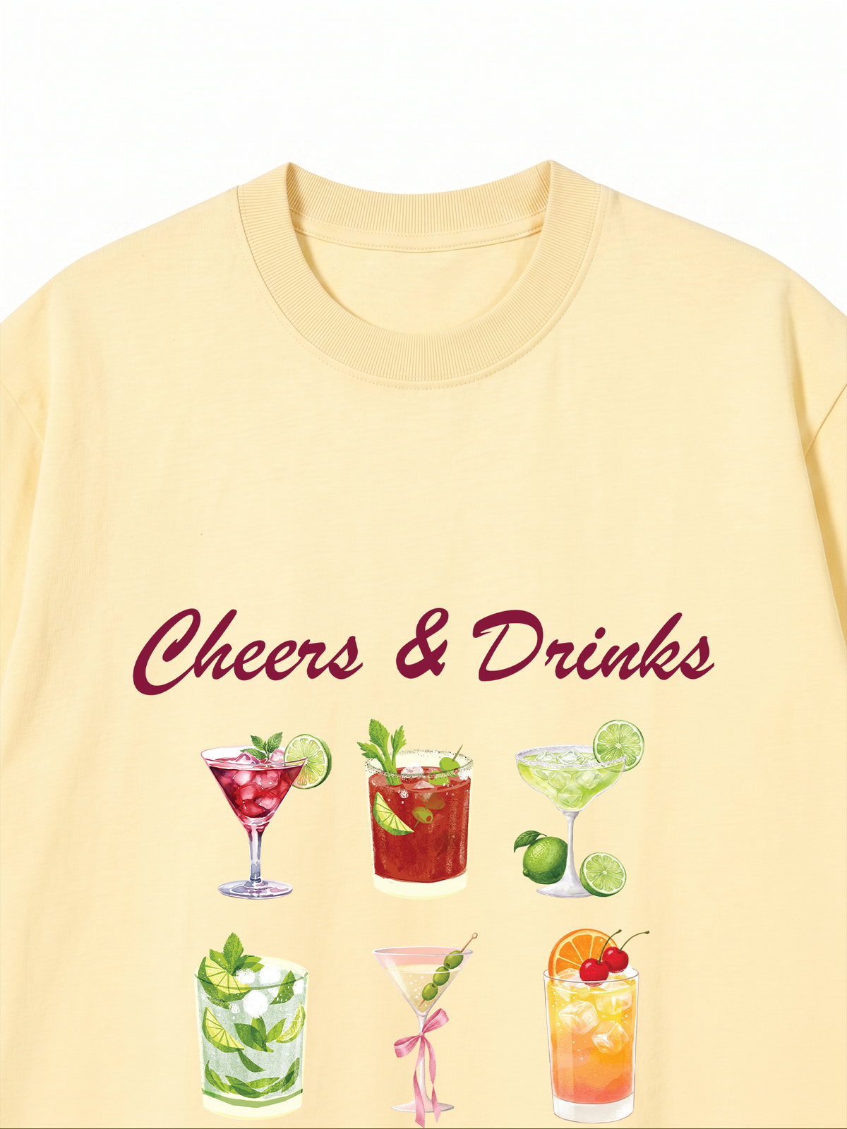 Áo Thun Relaxed Fit Cheers & Drinks