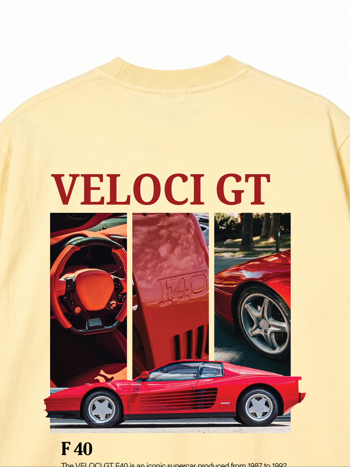 Áo Thun Relaxed Fit Car Veloci GT F40