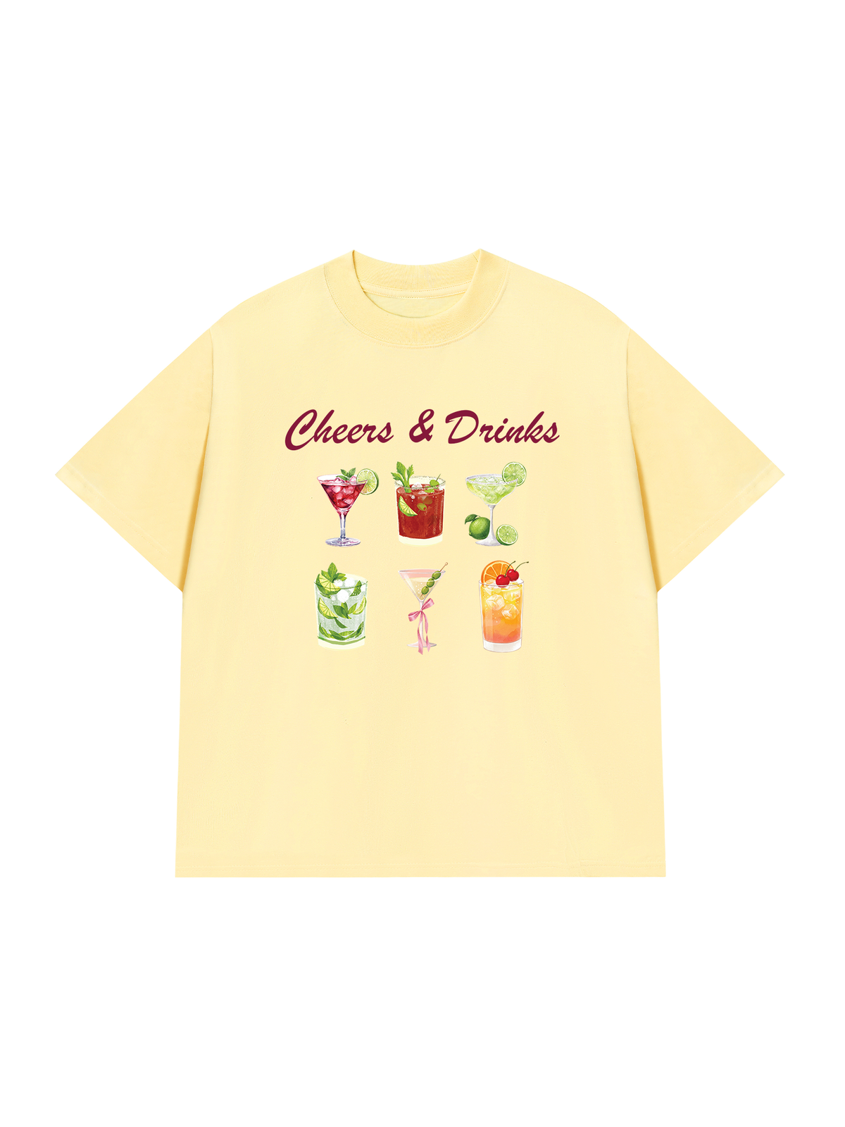 Áo Thun Relaxed Fit Cheers & Drinks
