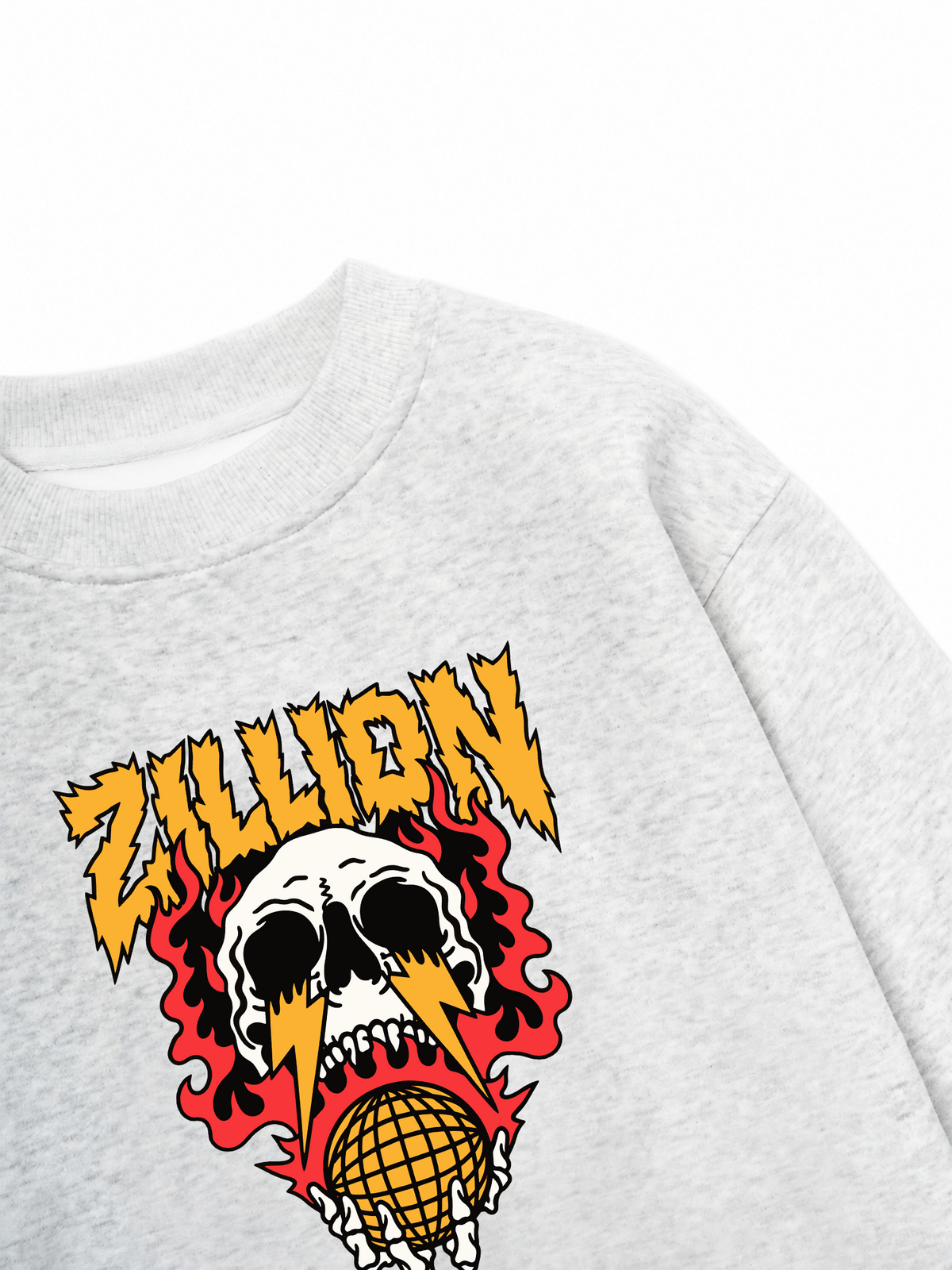 Áo Sweater Nỉ Hai Da Skull Global