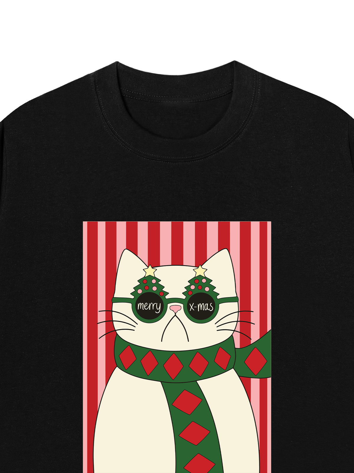 Áo Thun Relaxed Fit Meowy Christmas