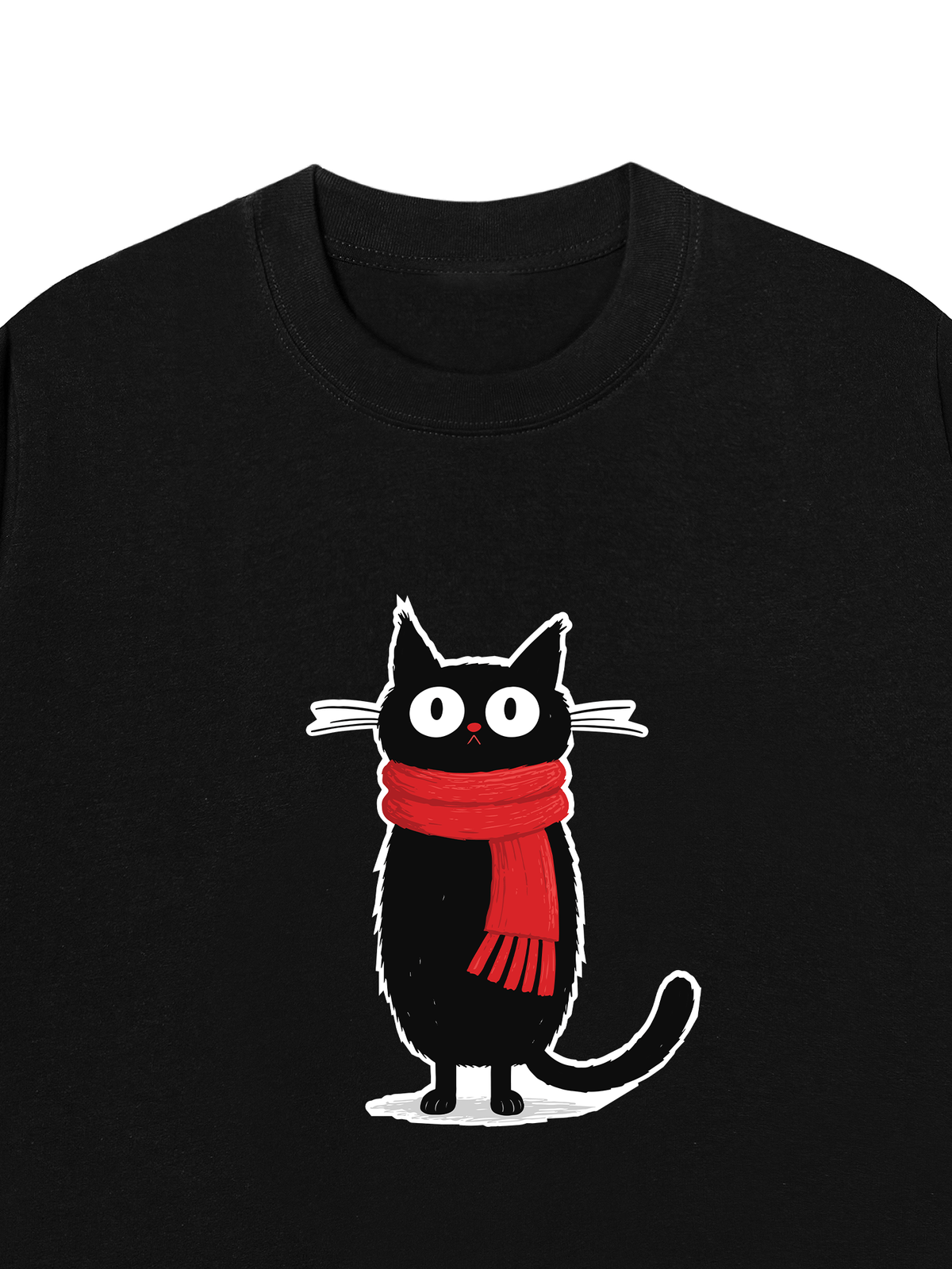 Áo Thun Relaxed Fit Red Scarf Cat