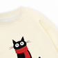 Áo Sweater Nỉ Hai Da Red Scarf Cat