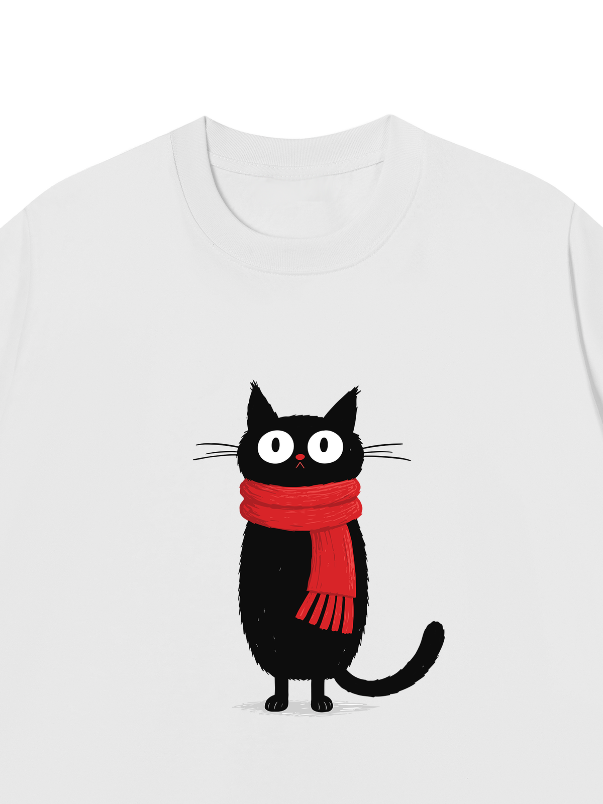 Áo Thun Relaxed Fit Red Scarf Cat