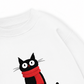 Áo Sweater Nỉ Hai Da Red Scarf Cat