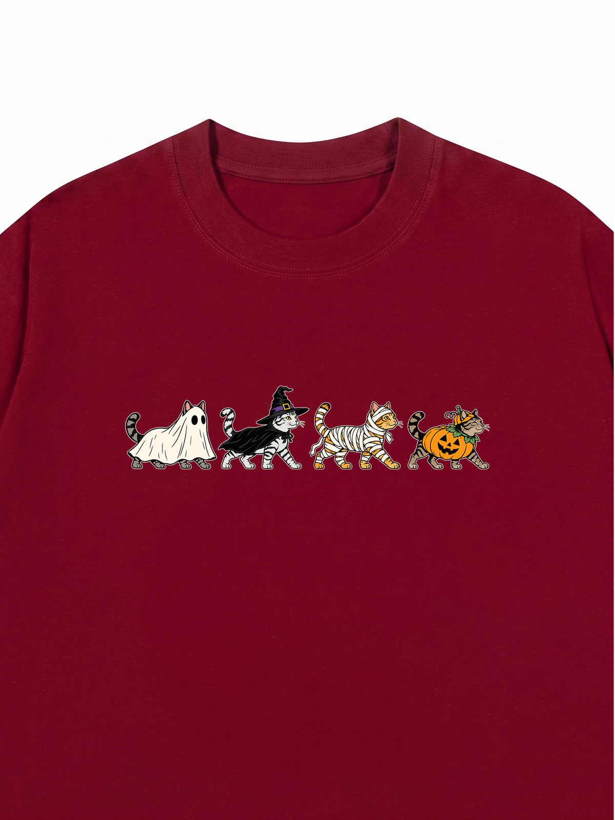 Áo Thun Relaxed Fit Halloween Meow Squad