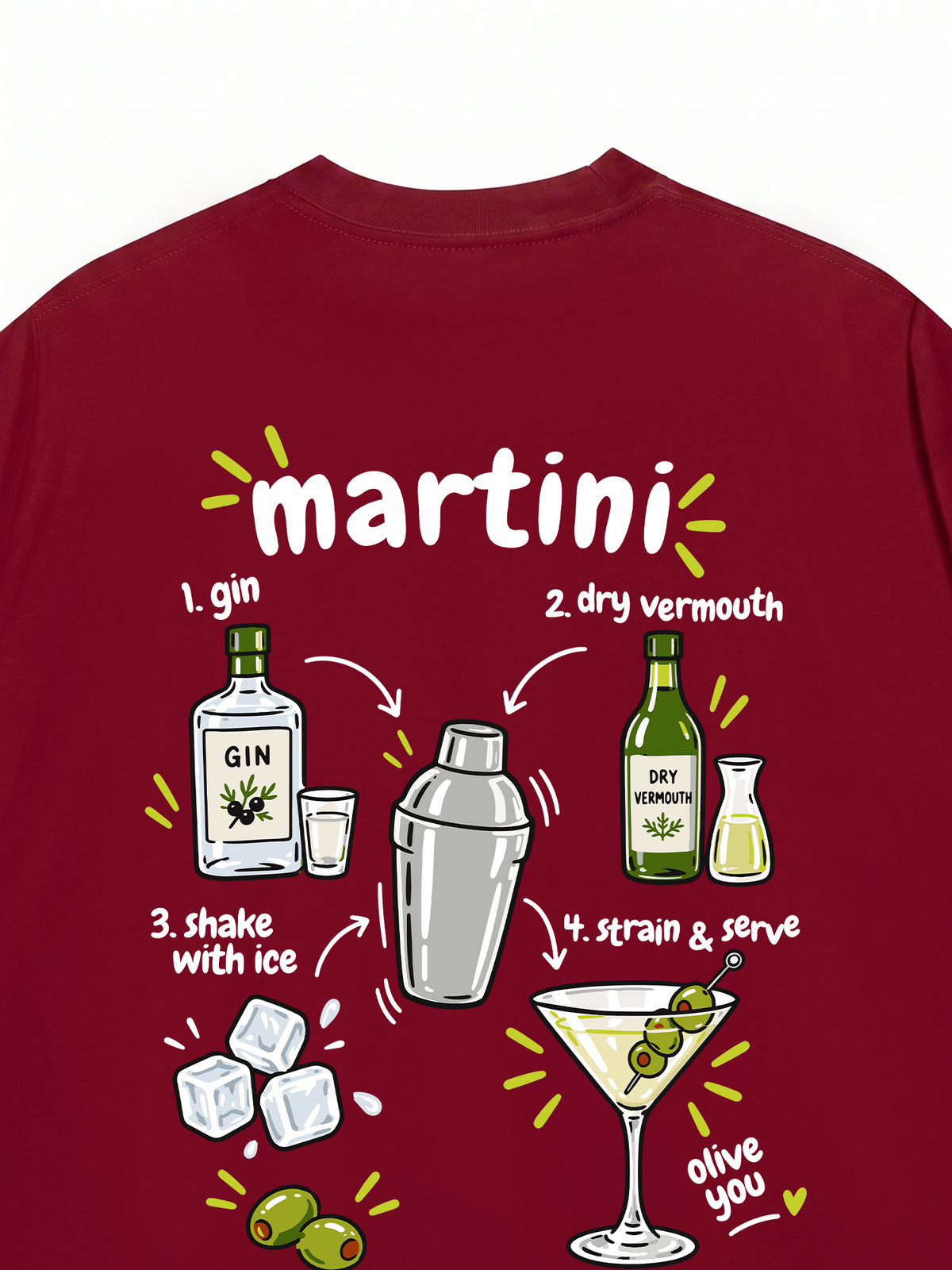 Áo Thun Relaxed Fit Martini Olive You