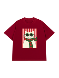 Áo Thun Relaxed Fit Meowy Christmas