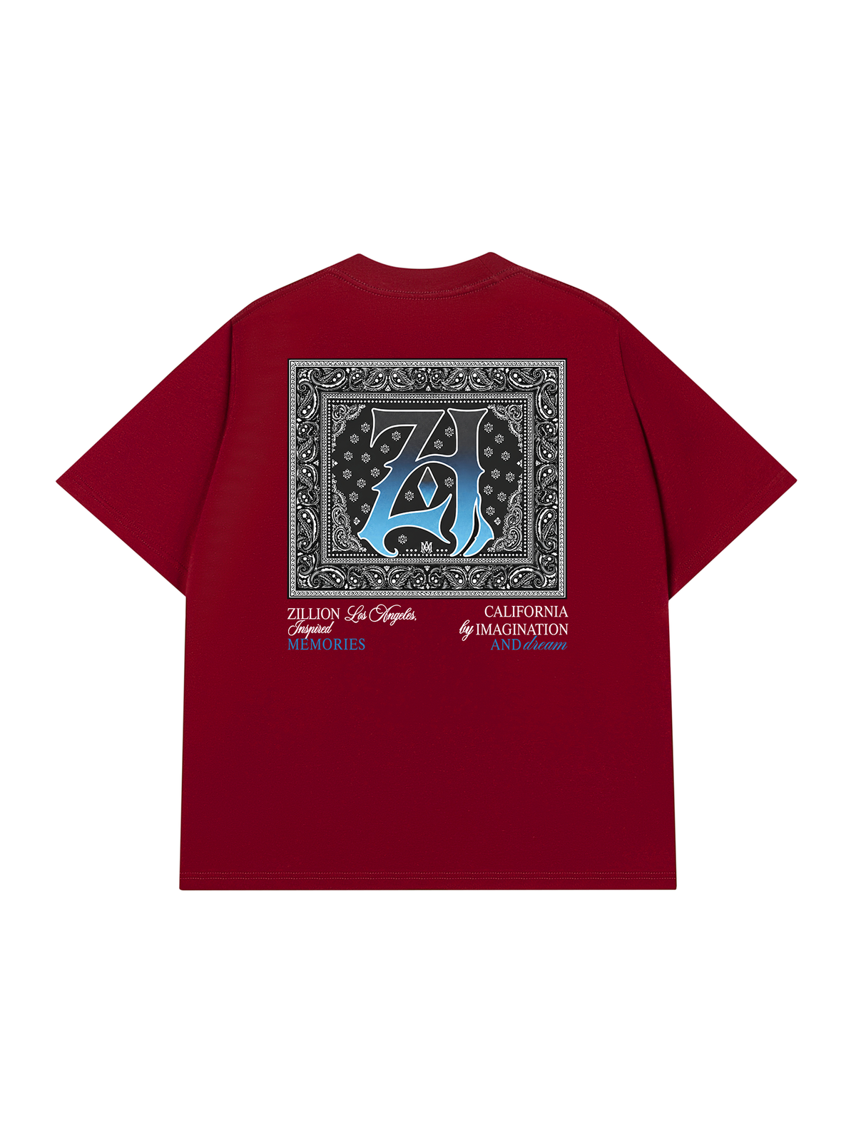 Áo Thun Relaxed Fit Hidden Meaning Zillion Black Blue Bandana