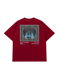 Áo Thun Relaxed Fit Hidden Meaning Zillion Black Blue Bandana
