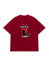 Áo Thun Relaxed Fit Red Scarf Cat