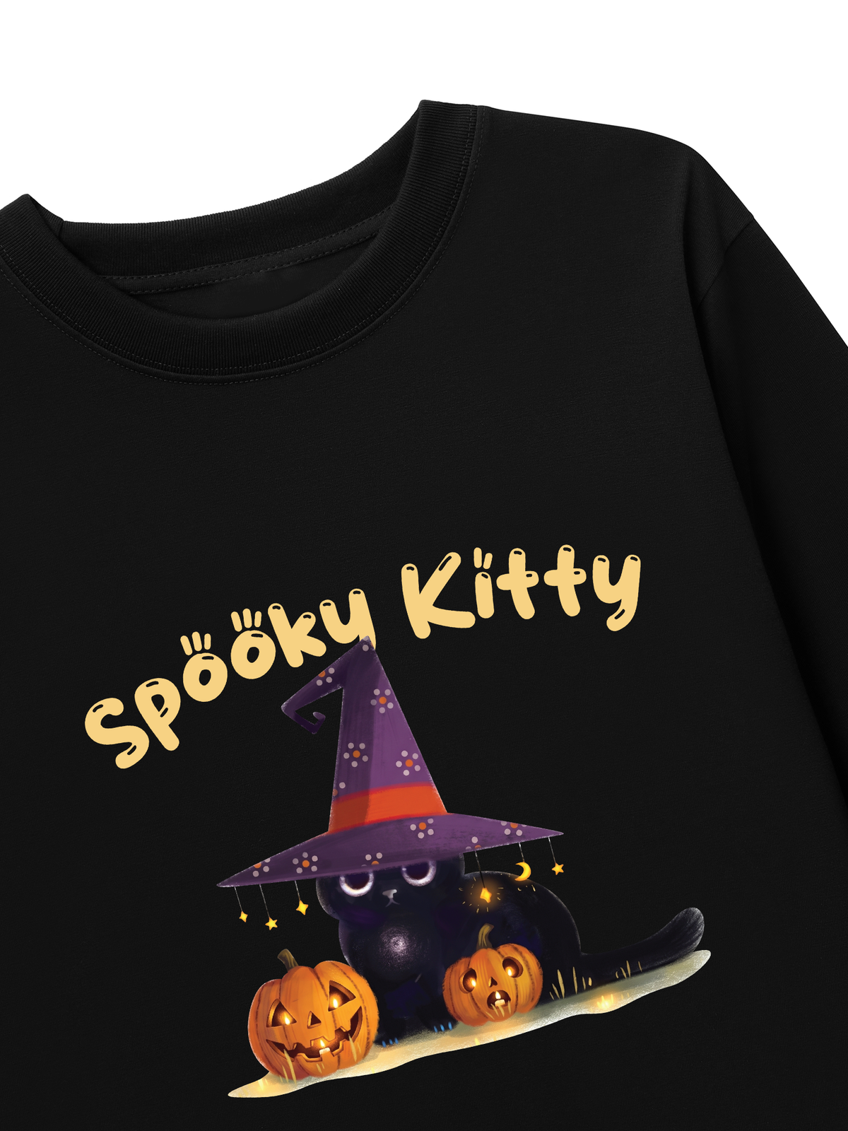 Áo Thun Dài Tay Spooky Kitty