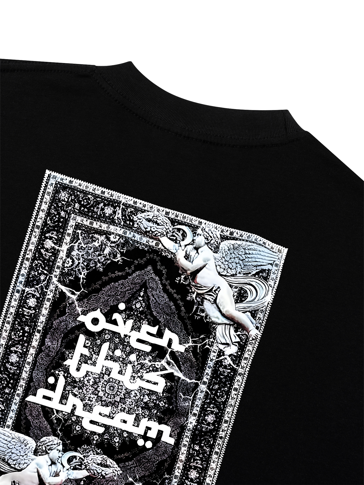 Áo Thun Boxy Black Angel