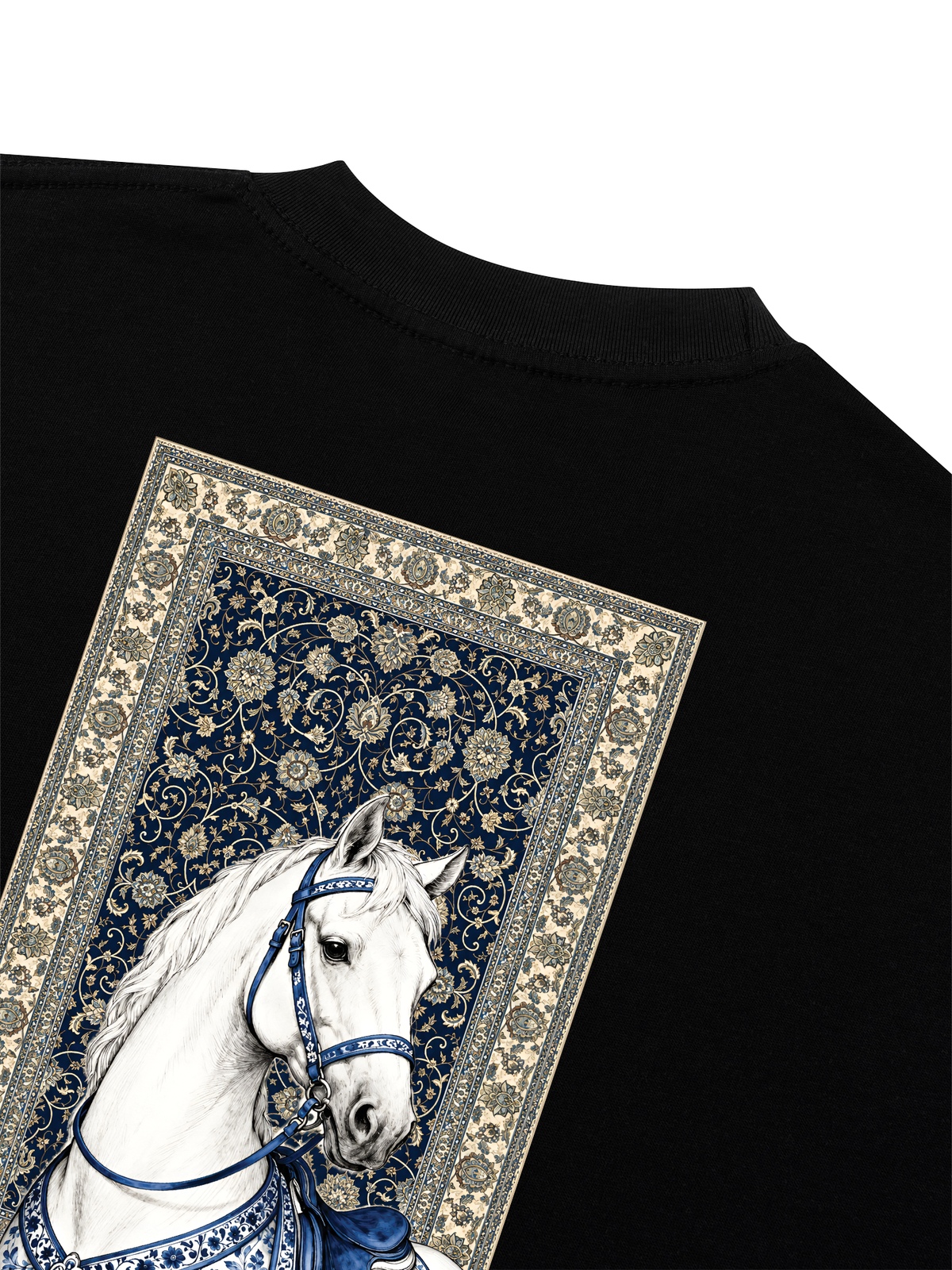 Áo Thun Boxy Blue Horse